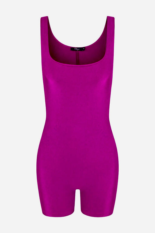 Macaquinho Lycra Rosa Choque