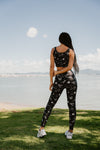 LEGGING SHINY CORAL NOIR