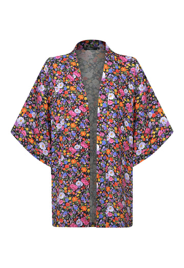 KIMONO VISCOSE MIDNIGHT GARDEN