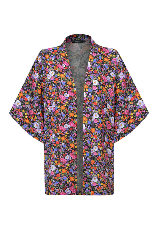 KIMONO VISCOSE MIDNIGHT GARDEN