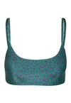 TOP BASIC SHINY LEOPARD BLUE