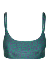 TOP BASIC SHINY LEOPARD BLUE