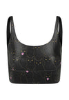 Top Cropped Cirré Black Luna