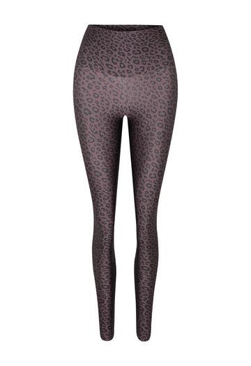 LEGGING SHINY LEOPARD COFFEE