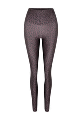 LEGGING SHINY LEOPARD COFFEE
