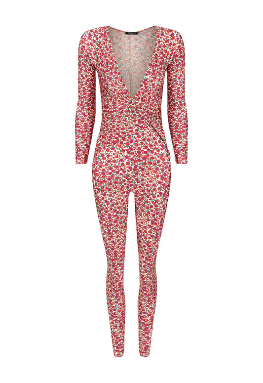 MACACÃO SHINY PHOENIX FLOWERS OFF WHITE