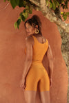 Top Cropped Lycra Damasco