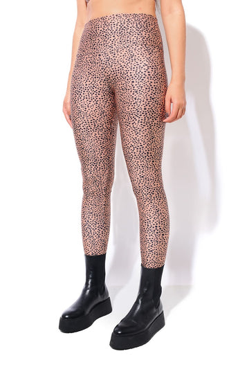 Legging Lycra Cheetah Bege