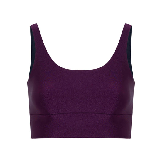 Top Cropped Lycra Ameixa