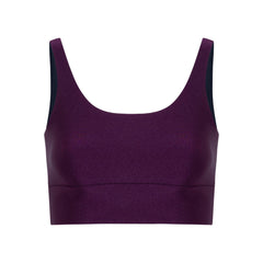 Plum Lycra Crop Top